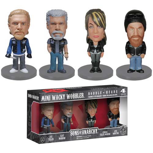 Sons of Anarchy Mini Wacky Wobbler 4-Pack